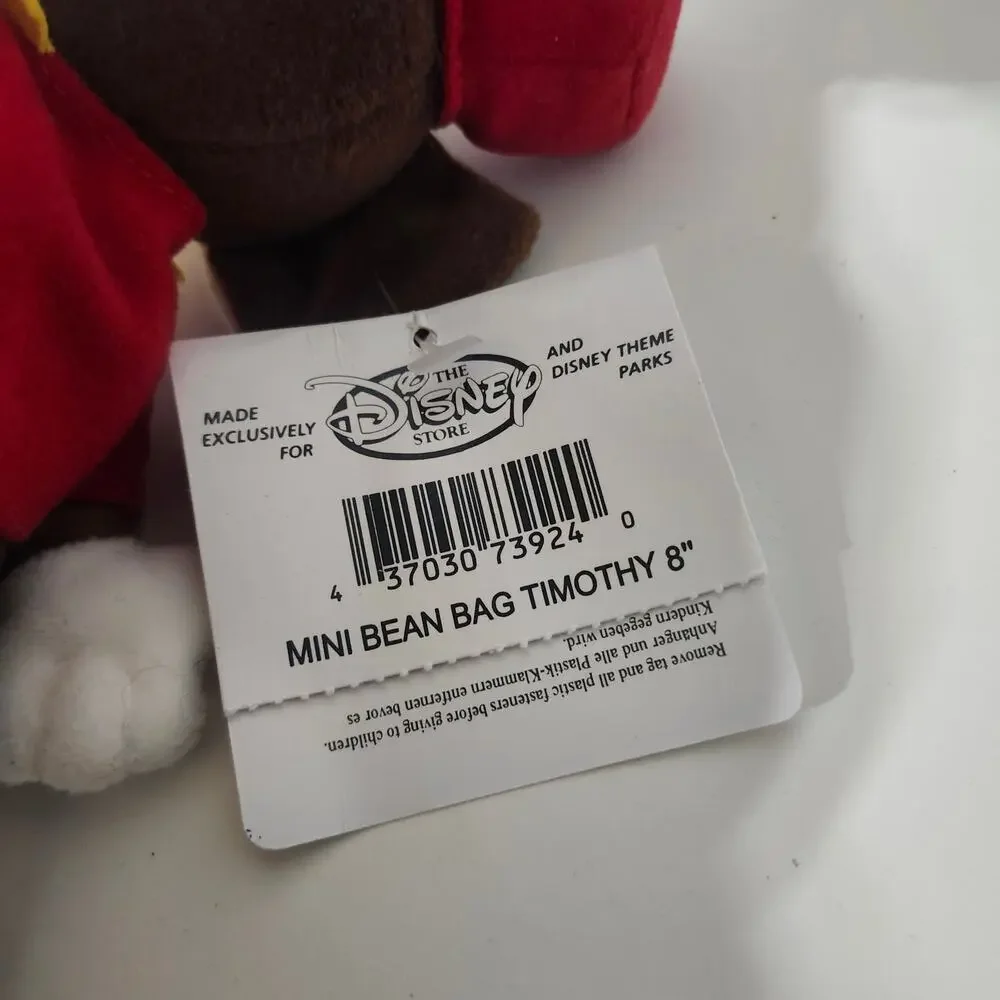 Disney Store Dumbo Timothy Mouse Drum Major Mini Bean Bag Plush 8